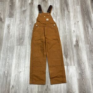 Kid’s CARHARTT Brown Duck Bib Overalls sz 10/12